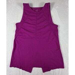 Athleta Tank Women's Sz S Magenta Foothill Seamless Split Back